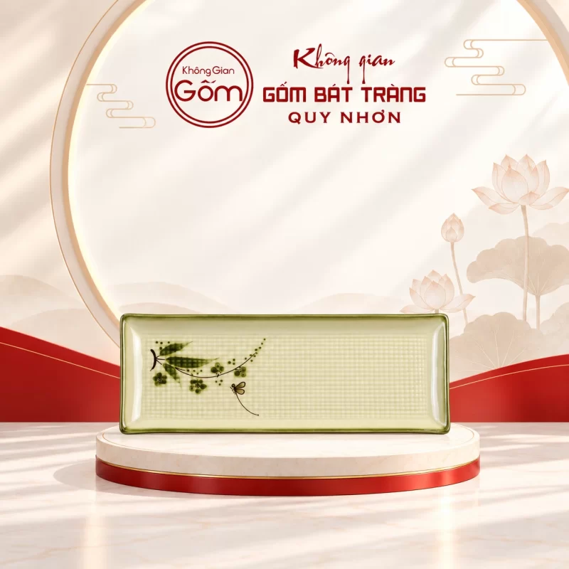 Đĩa chữ nhật chuồn trúc