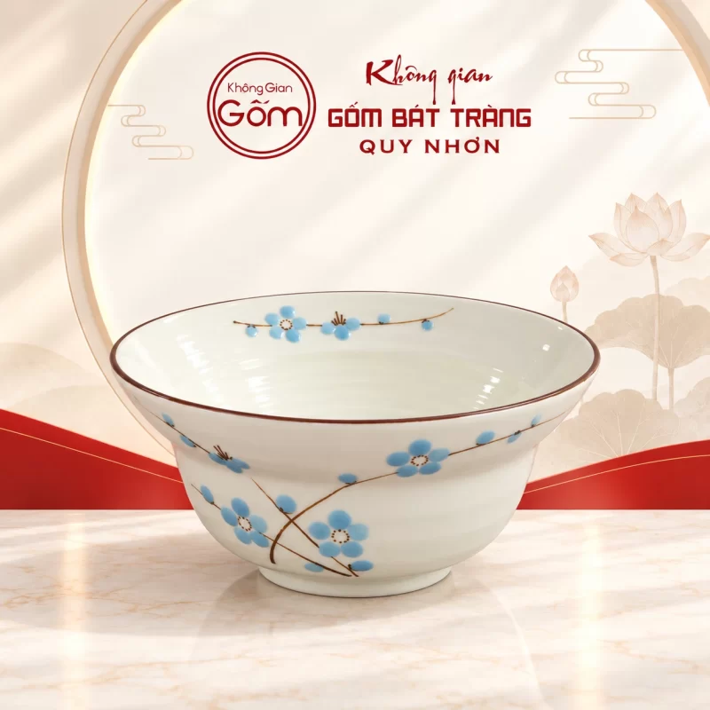 Tô miệng loe hoa đào xanh