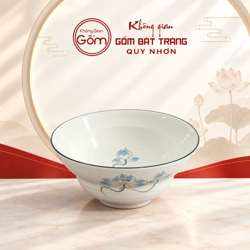Tô miệng loe sen xanh